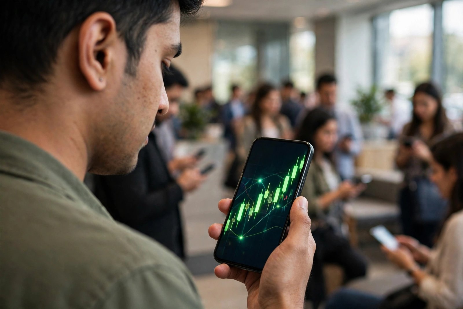 Jio IPO draws ₹7.4 lakh crore in bids, sets record 1 Jio IPO: a retail investor applies for the Jio IPO on a smartphone