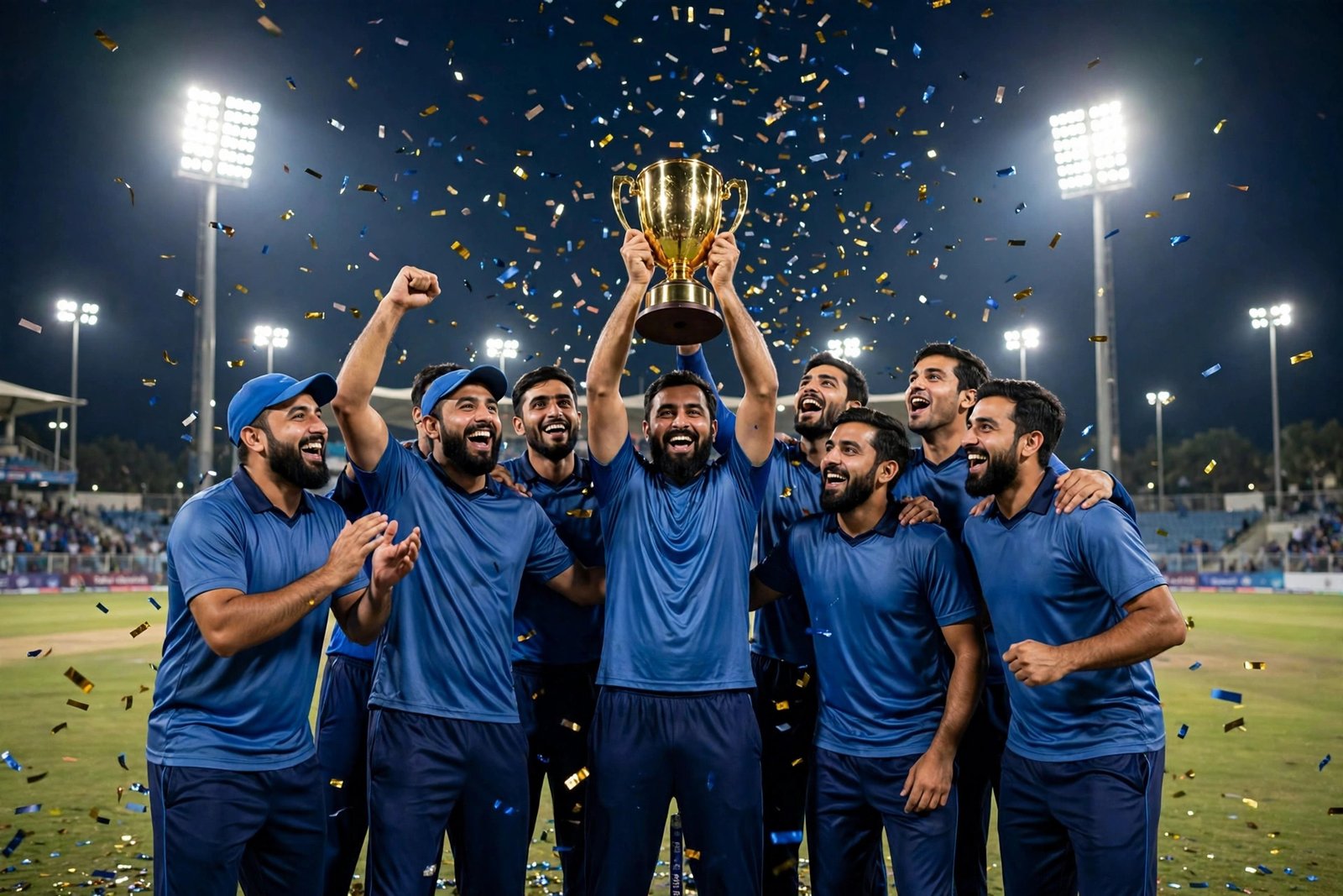 Afghanistan Beat Zimbabwe by Seven Wickets to Win Tri-Series Final 1 Afghanistan vs Zimbabwe final: Afghanistan players celebrate with the tri-series trophy in Sharjah