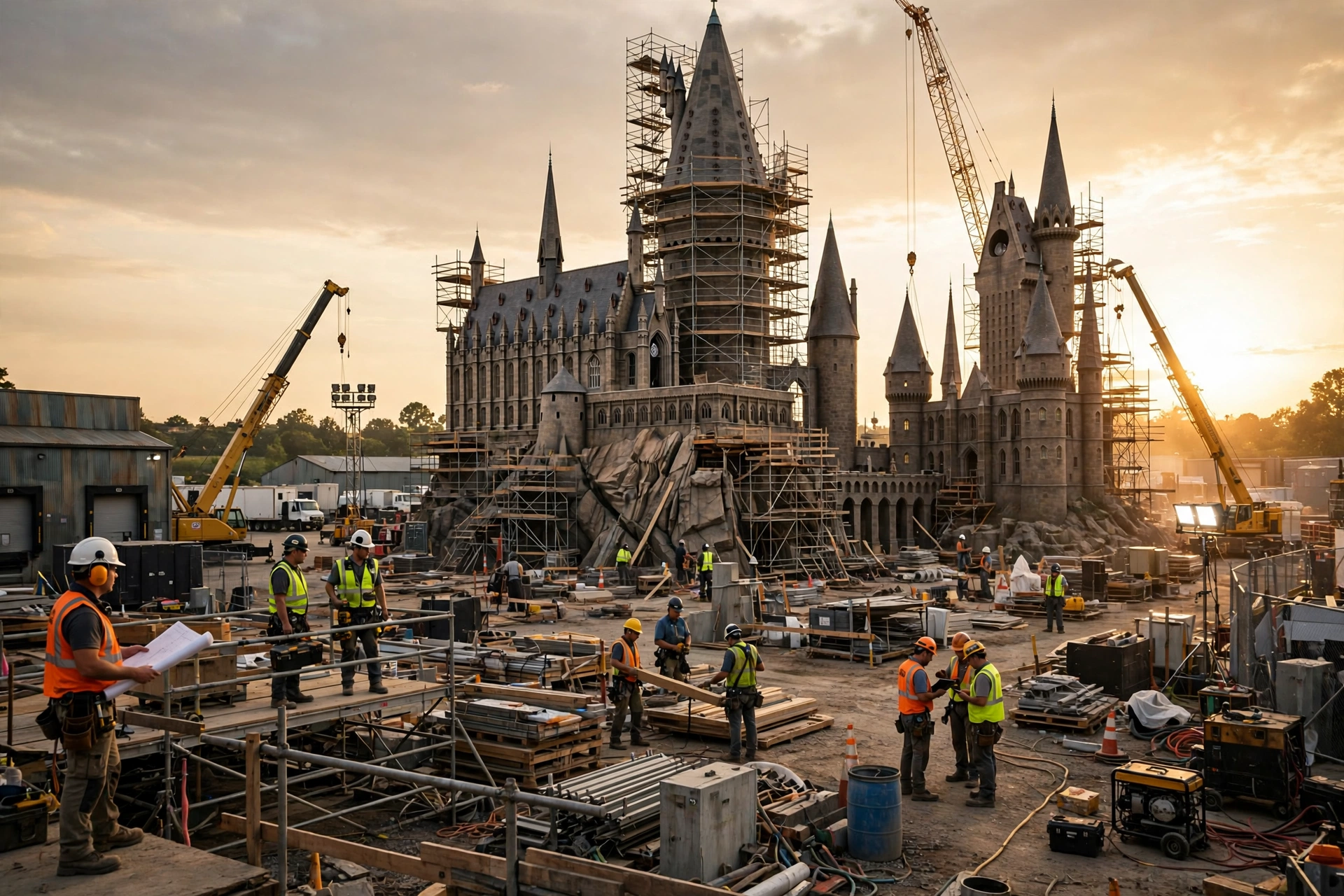 New Alien film moves ahead as Harry Potter passes $200m 1 Castle film set under construction for the Harry Potter HBO series