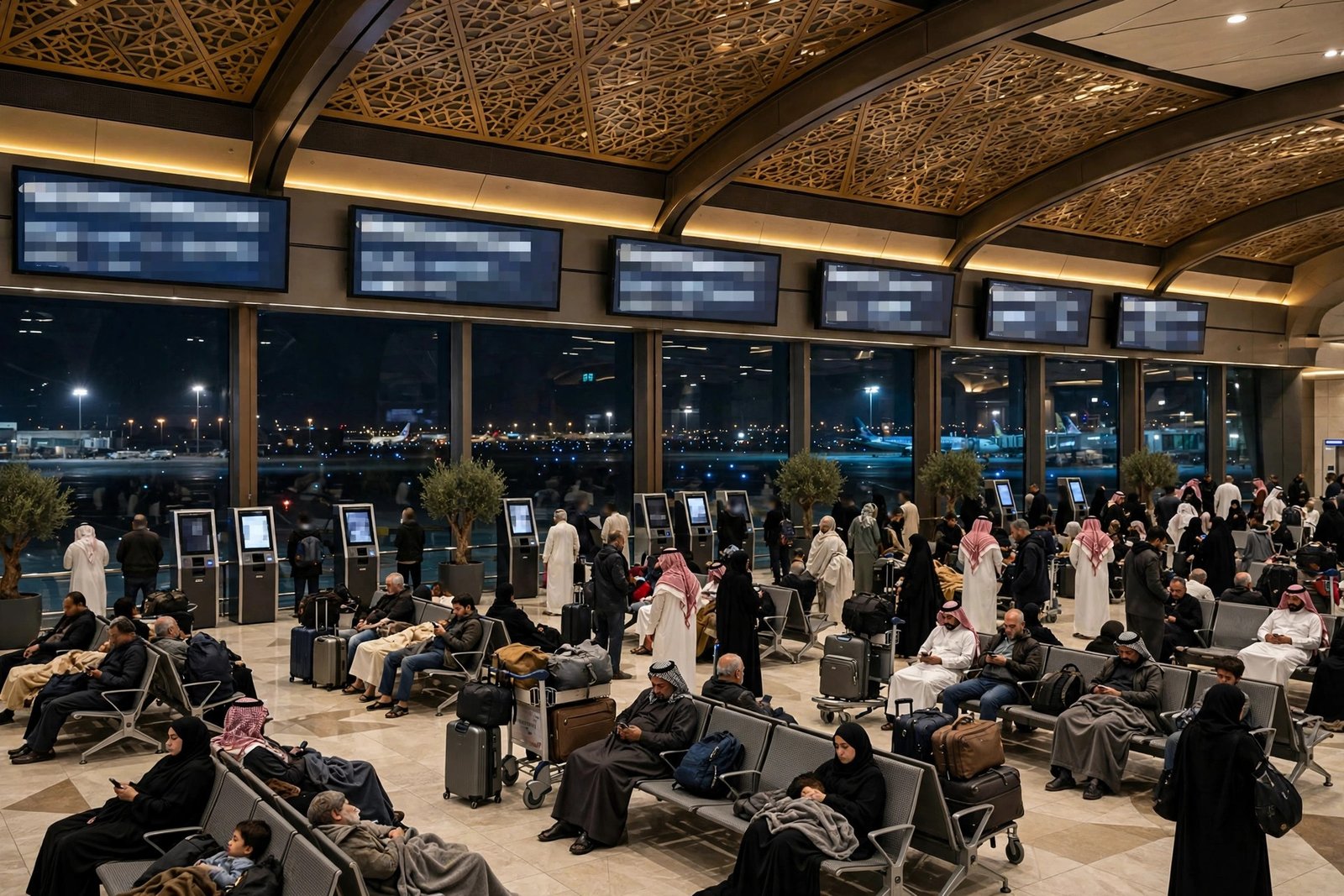 Saudi Arabia airport attack: passengers inside King Fahd International Airport in Dammam